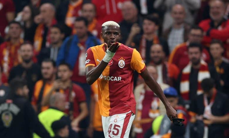 Vibrant soccer player celebrating with fans in the stadium, wearing team jersey with the number 45, during an intense match, showcasing passion and team spirit.