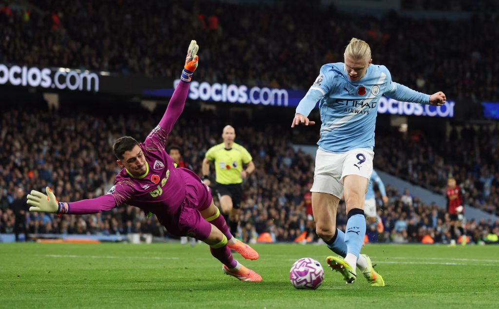 ኤርሊንግ ሃላንድ ሁለት ግቦችን አስቆጥሮ ሲቲ ቦርንማውዝን በቀላሉ አሸነፈ ኤርሊንግ ሃላንድ ሁለት ግቦችን አስቆጥሮ ሲቲ ቦርንማውዝን በቀላሉ አሸነፈ