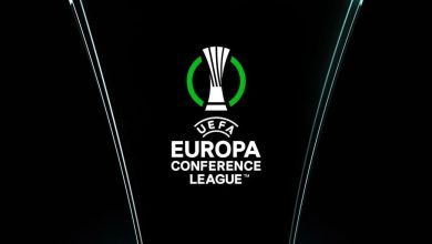 Elegant UEFA Europa League trophy, highlighting the prestigious football competition with a sleek black design and glowing accents.